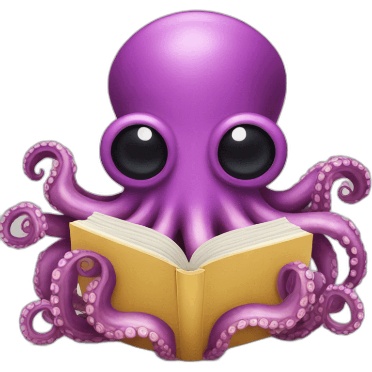 pulpo con libro emoji