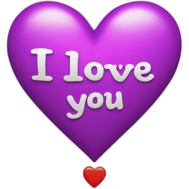 Heart with text I love you emoji