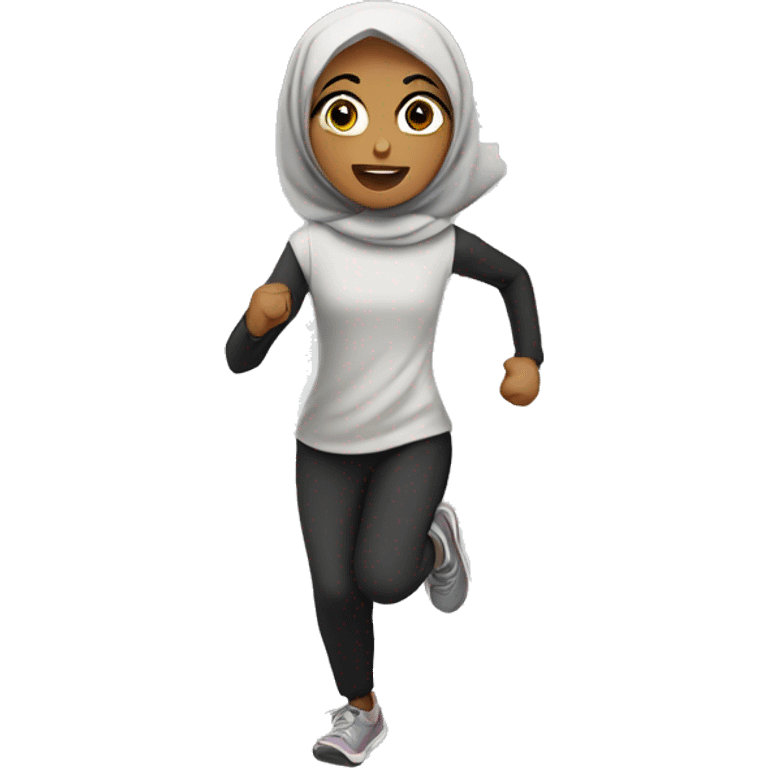 Muslim girl running emoji