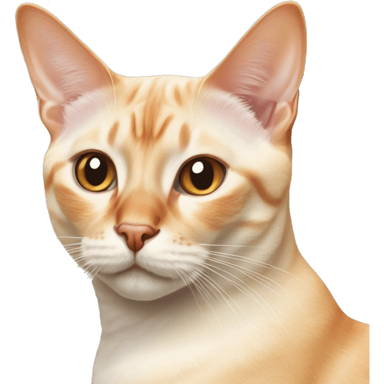 realistic cat portrait close up flame point Siamese  emoji