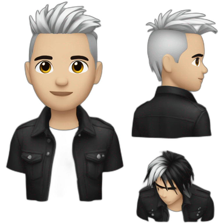 Bill Kaulitz Black highlights emoji