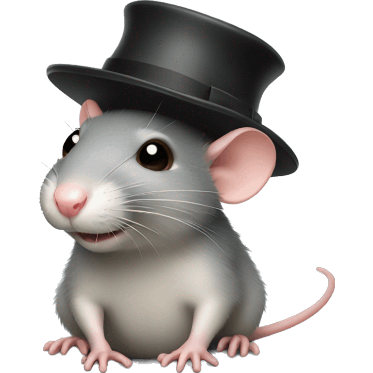 Rat with a hat  emoji