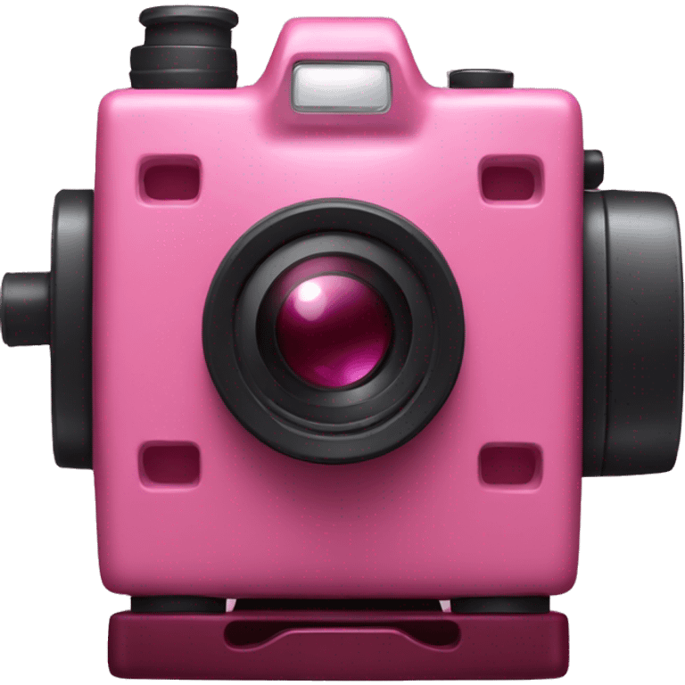 Pink and burgundy camera emoji