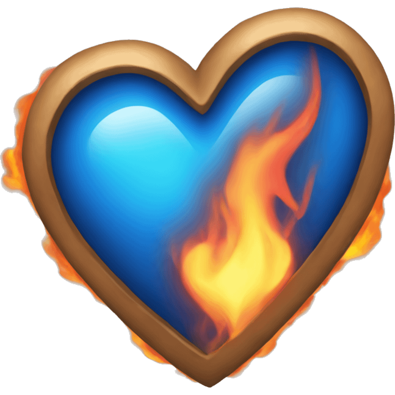 heart blue with fire emoji