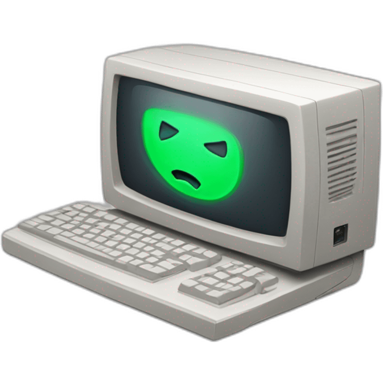 computer with a blinking cursor emoji