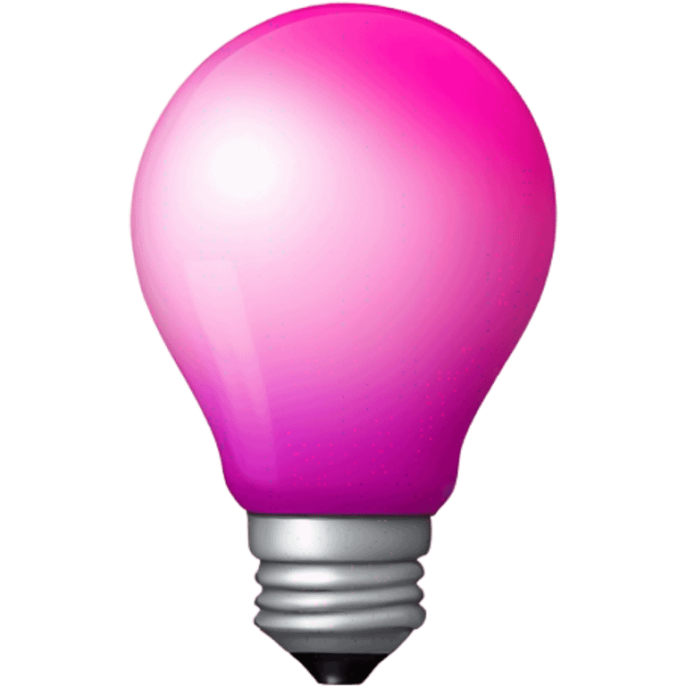 Pink ombre light bulb  emoji