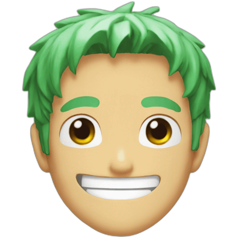 Zoro of one piece smile  emoji