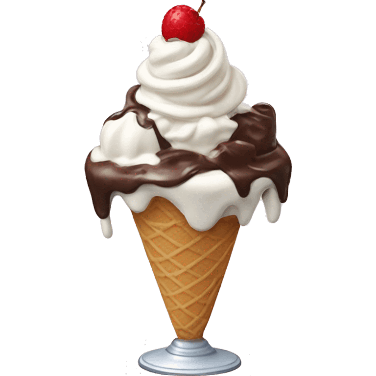 Ice cream sundae emoji