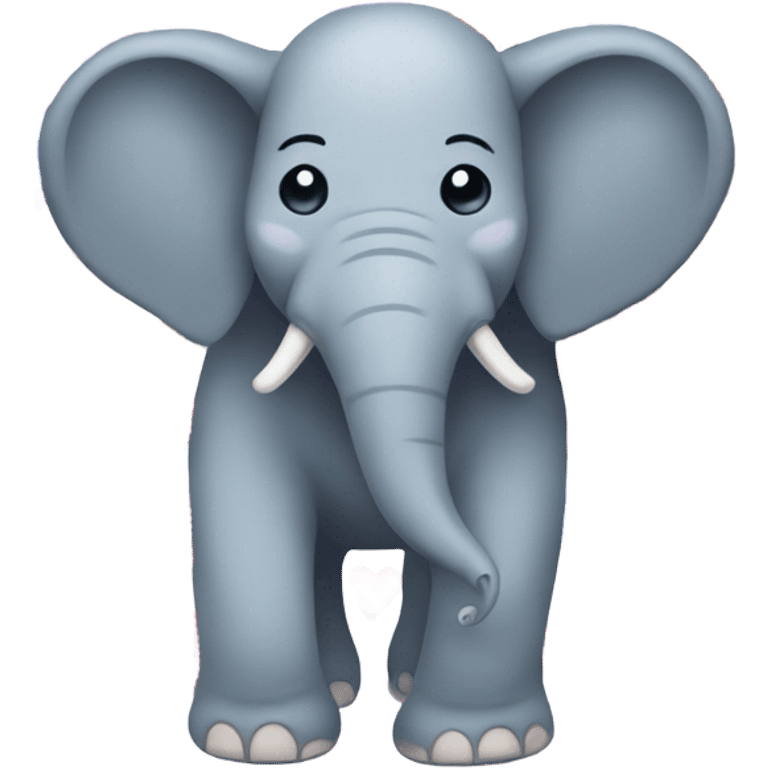 elephant with hearts emoji