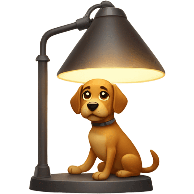 Dog with sunlamp emoji