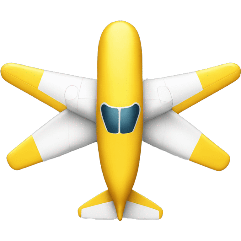 yellow plane with a smile emoji