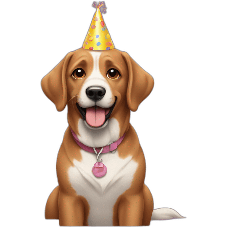 A dog's birthday in New York emoji