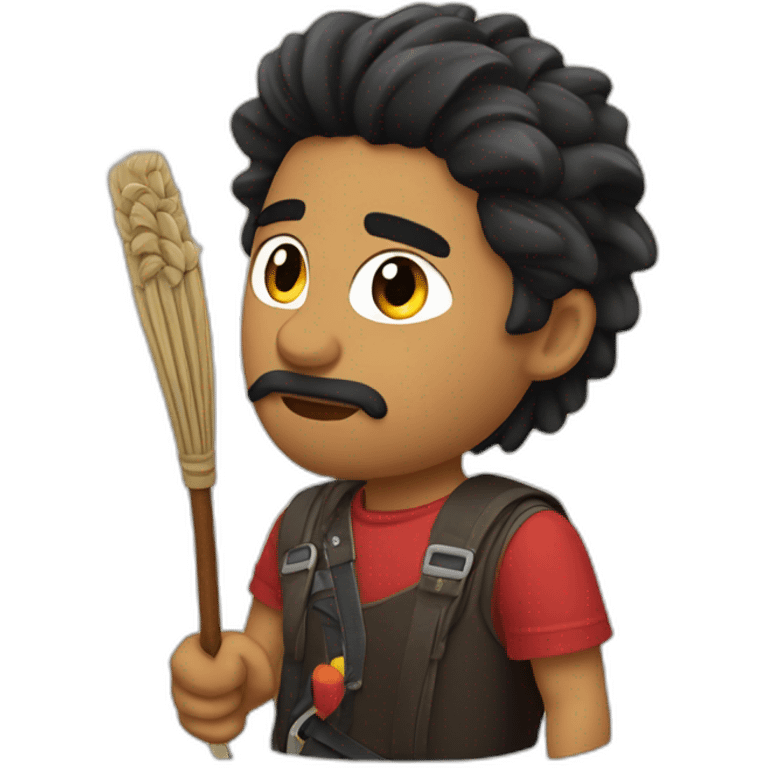 Miguel con Escoba emoji