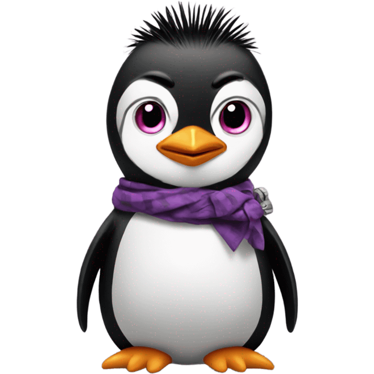 Punk rock penguin emoji