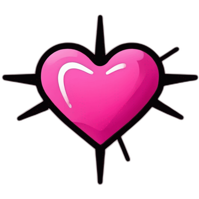 North star pink heart emoji