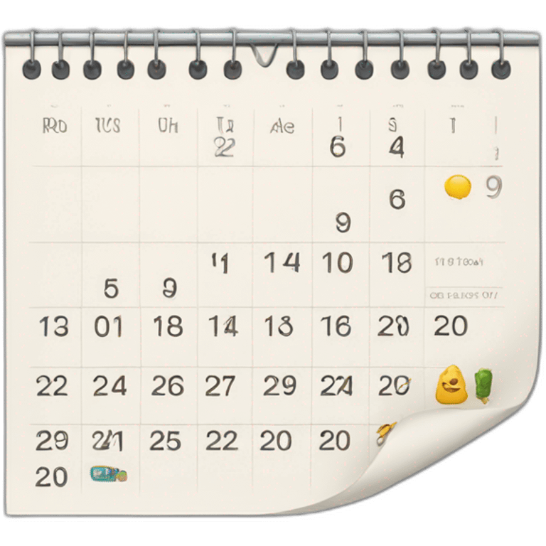 calendar with 100 days emoji