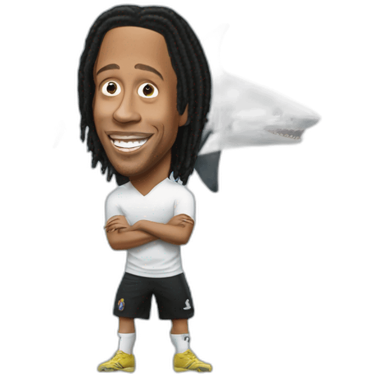 Ronaldinho sur un requin  emoji