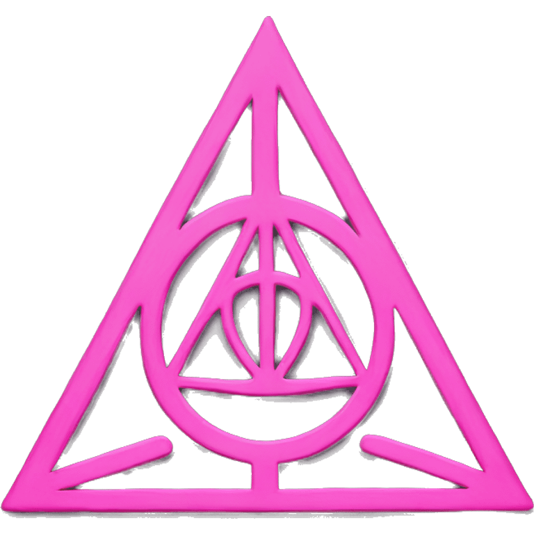 Deathly hallows in pink emoji