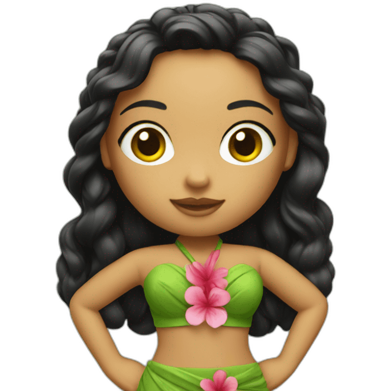 hula girl dolls emoji