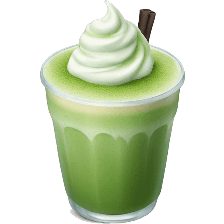 Ice matcha latte emoji