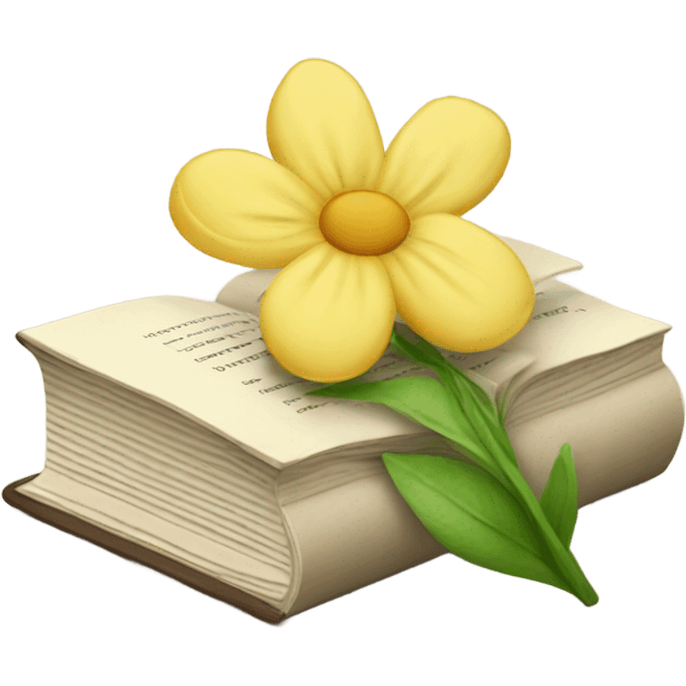 book with a flower emoji