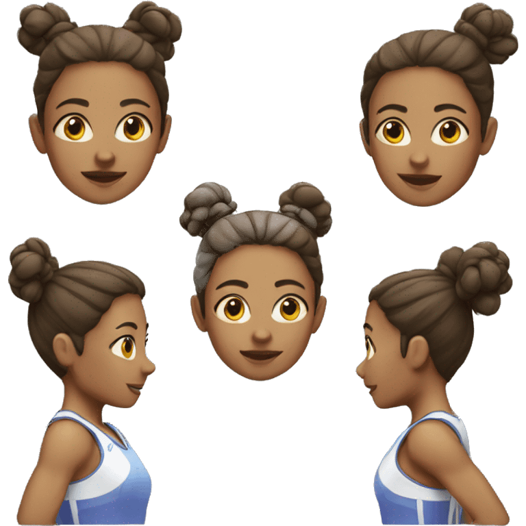 runner girl with antennas for hair emoji