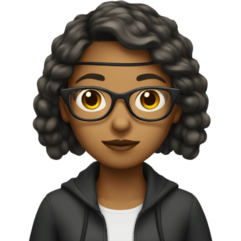 girl with glasses coding emoji