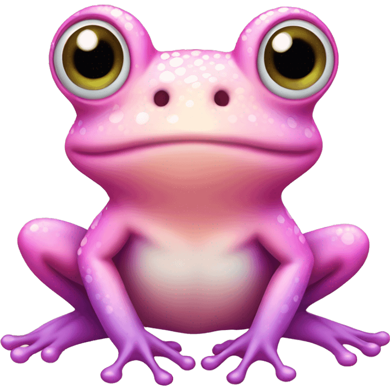 Light pink Fairy frog with gradient wings emoji