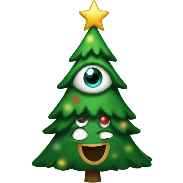 Christmas tree with eyes  emoji