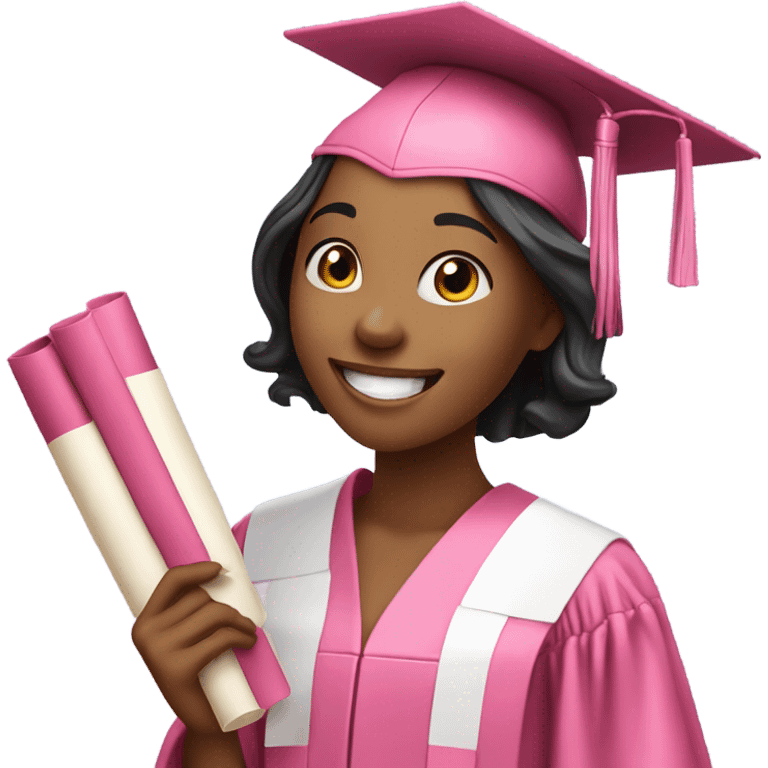 Pink graduation cap girl emoji