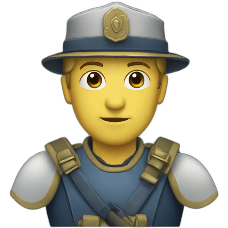 A guard in a calamar emoji