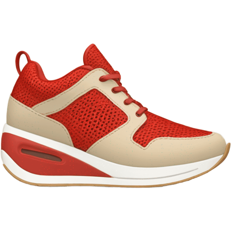 red and beige sneakers emoji