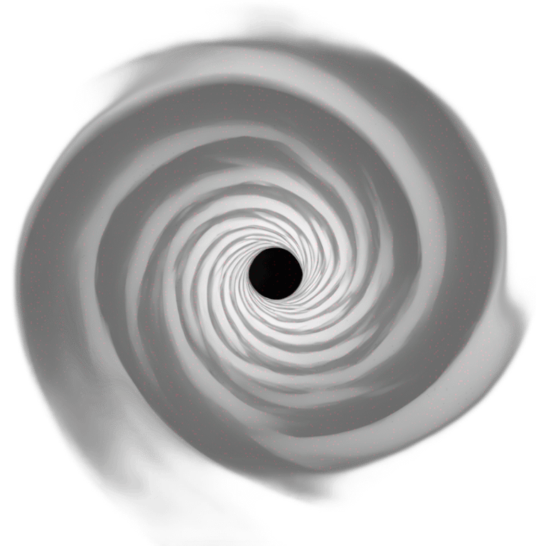 white 3d spiral in black hole emoji