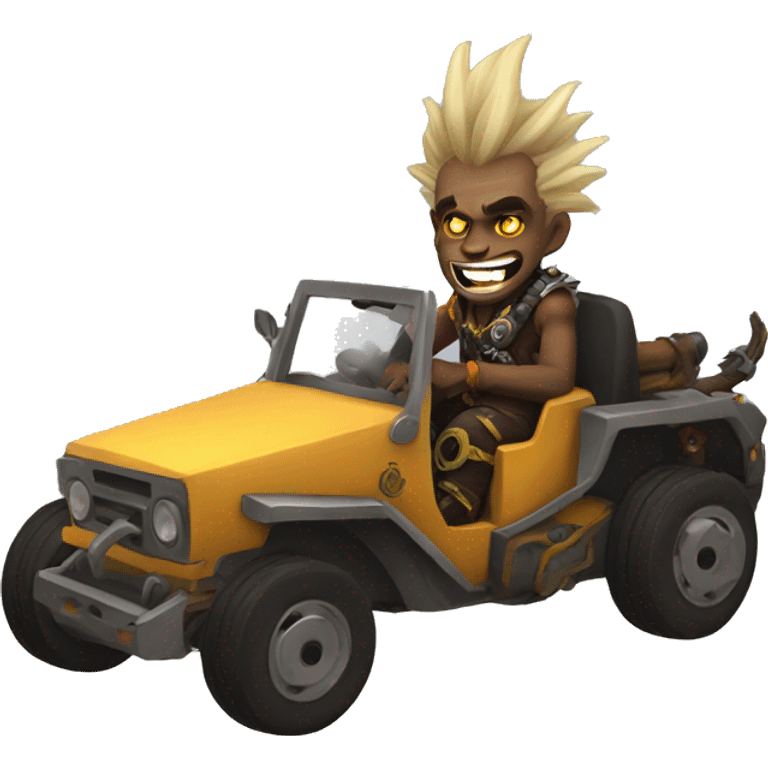 Junkrat driving  emoji