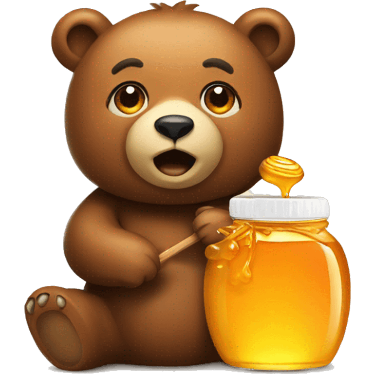 Bear with honey  emoji