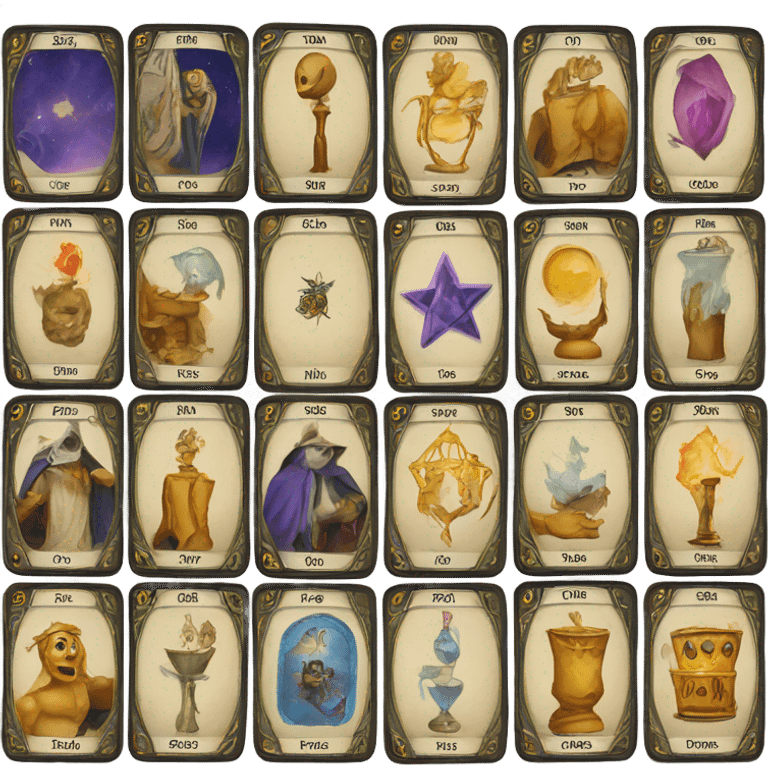 Deck of tarot cards emoji