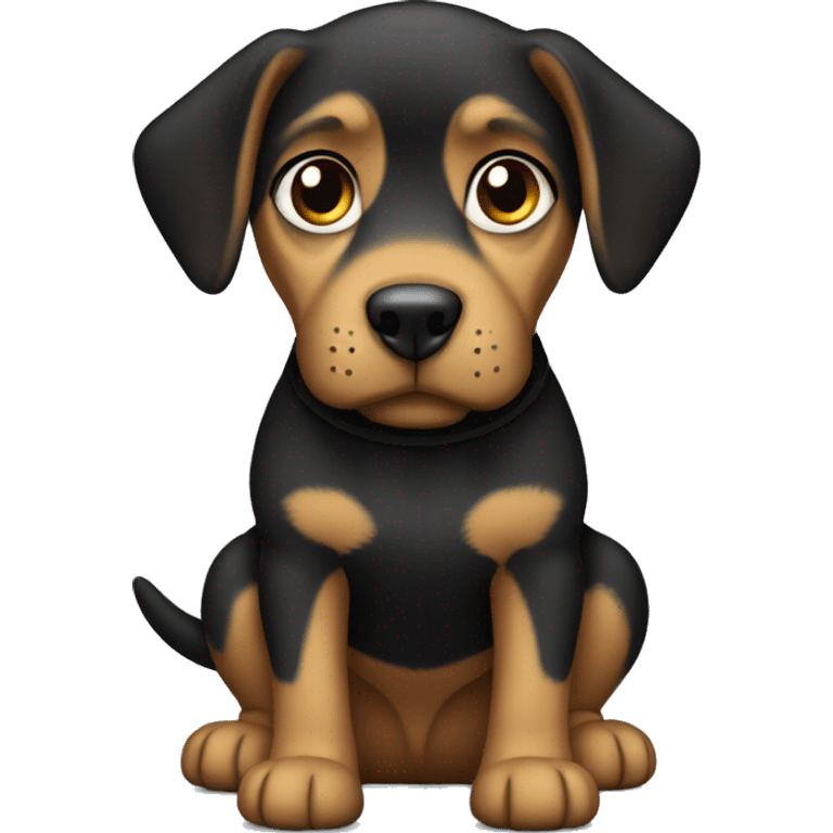 Dog with a black t-shirt emoji