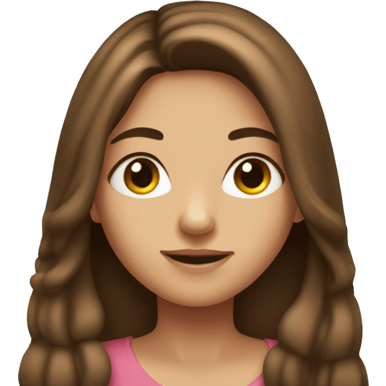 Pretty girl with long brown hair emoji