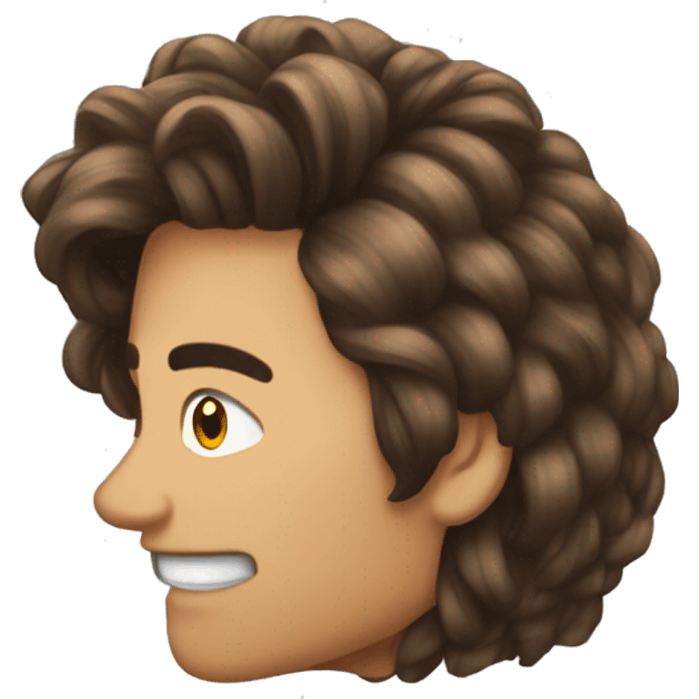 cheveux cour ,rase sur le cote emoji