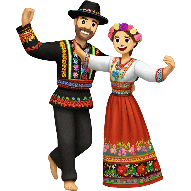 Bulgarian horo couple dance emoji