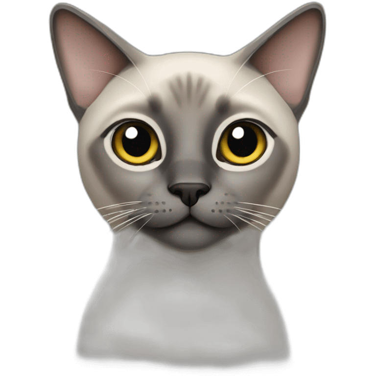 grey siamese cat emoji