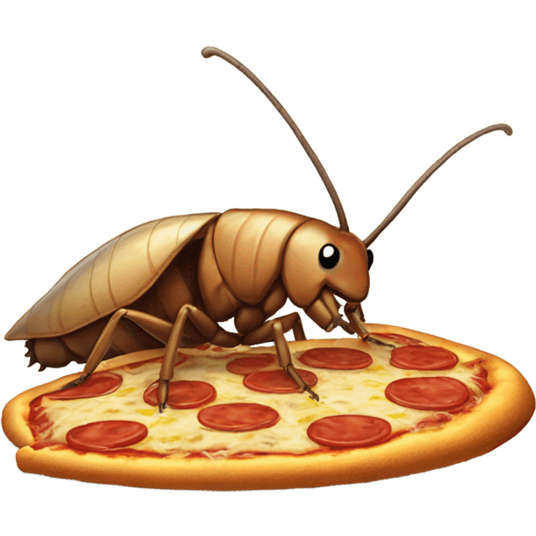 Cockroach eating pizza  emoji