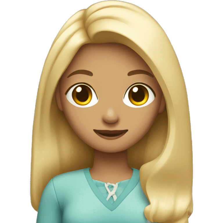 Girl with a skirt and blonde hair emoji