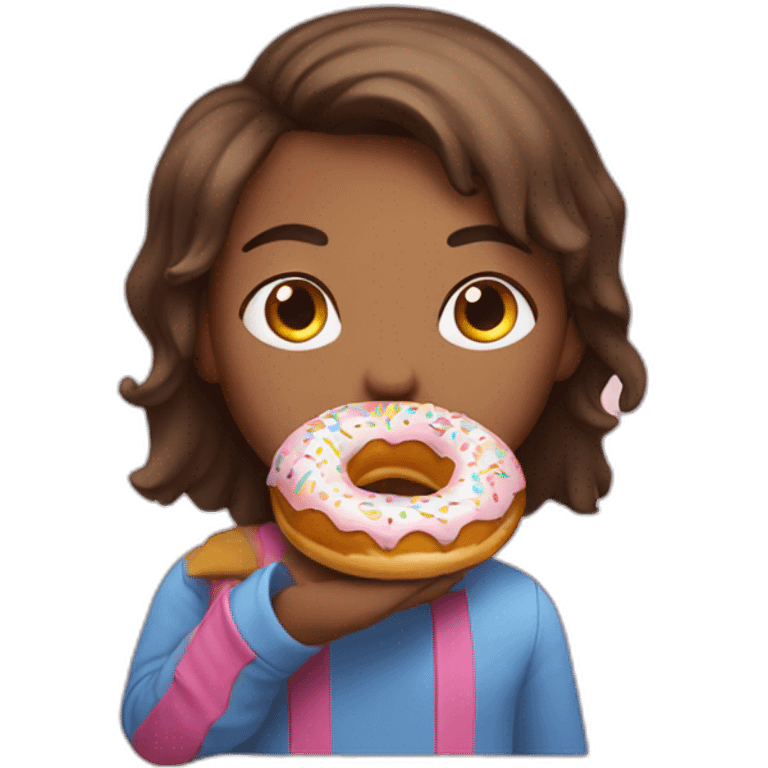 luige eating a donut emoji