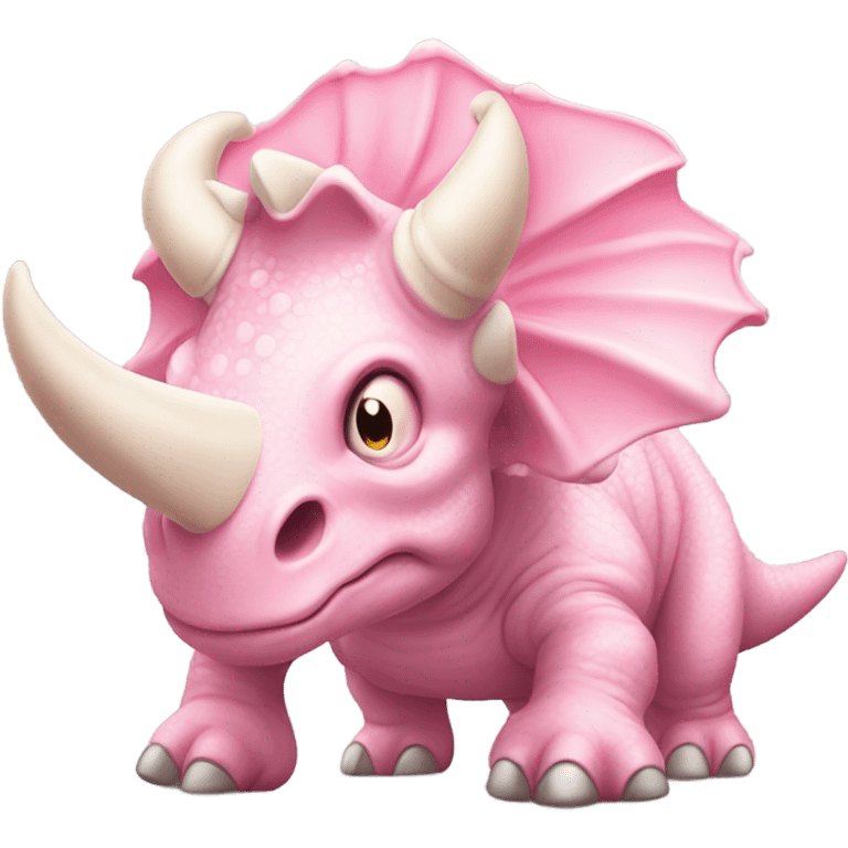 a light pink triceratops emoji emoji