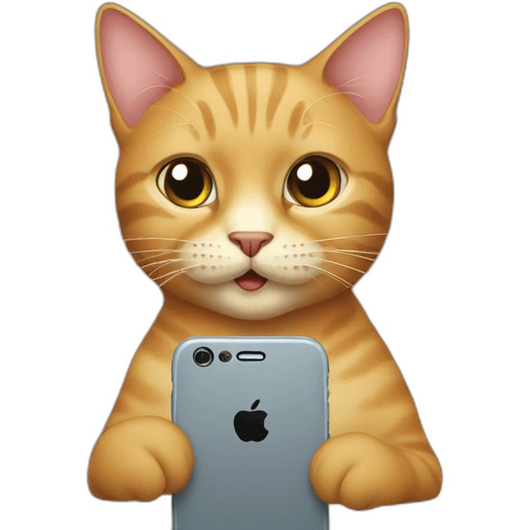 Cat on phone emoji