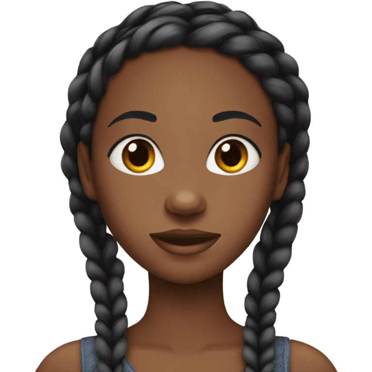 Black women braids  emoji