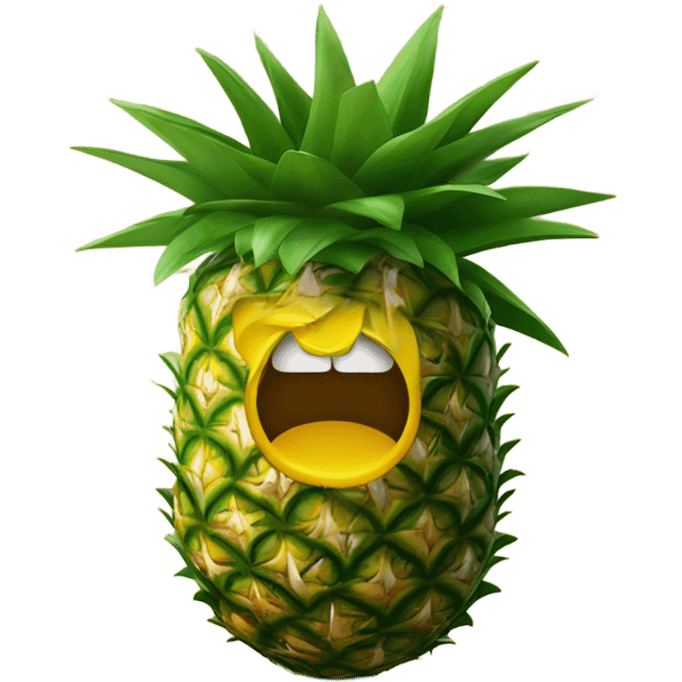 Inverted pineapple emoji