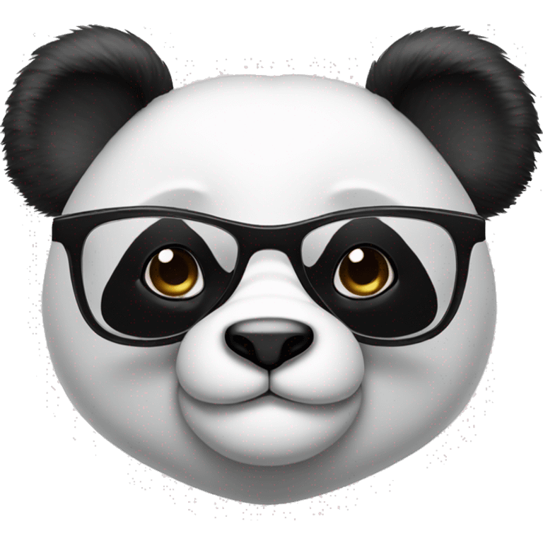 A panda bear with glasses emoji