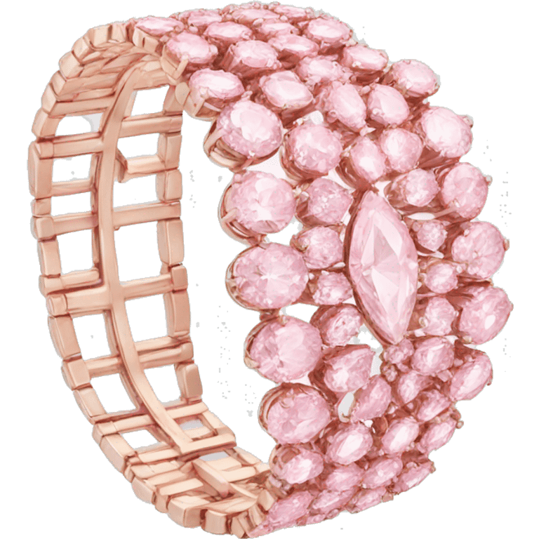 Pink diamond bracelet emoji